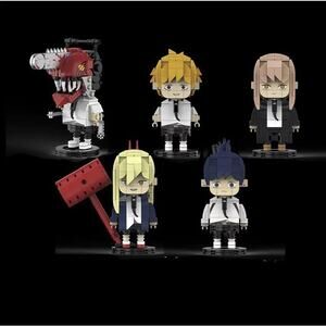 Official SUNRISEPOP Chainsaw Man All Five Big Head Bricks Combo Holiday Gift